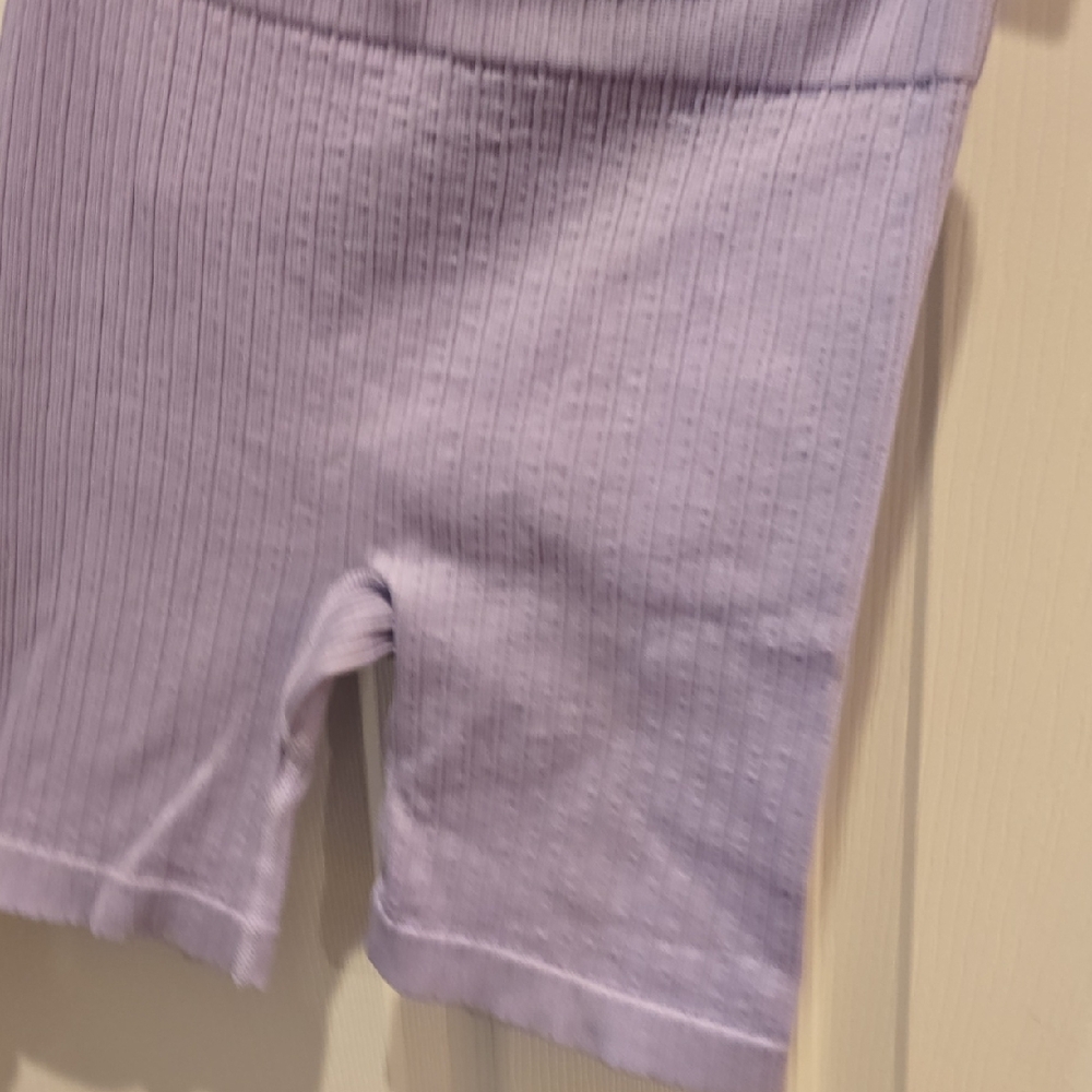 Art Class Lavender Ribbed Shorts - Picture 3 of 8